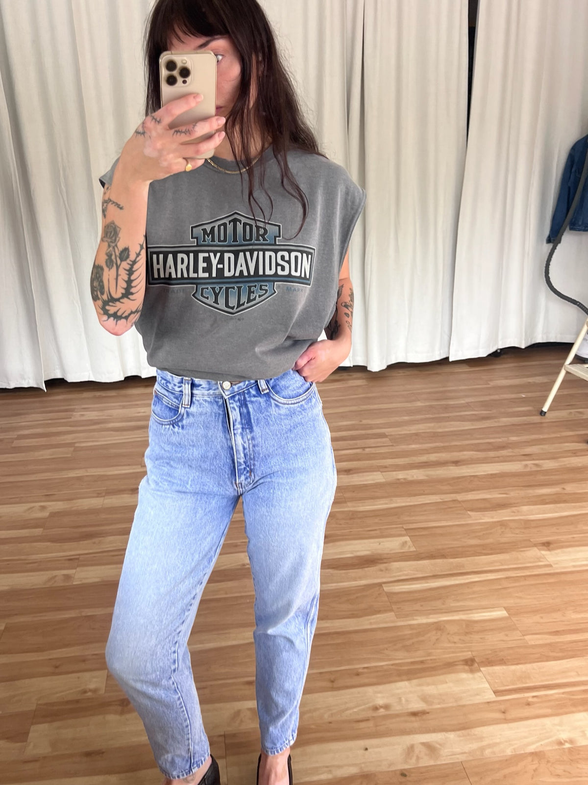 Vintage Harley Davidson Faded Muscle Tee