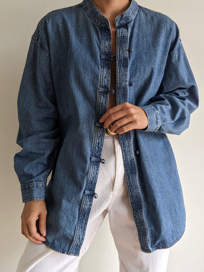 Favorite Vintage Denim Knot Closure Button Down