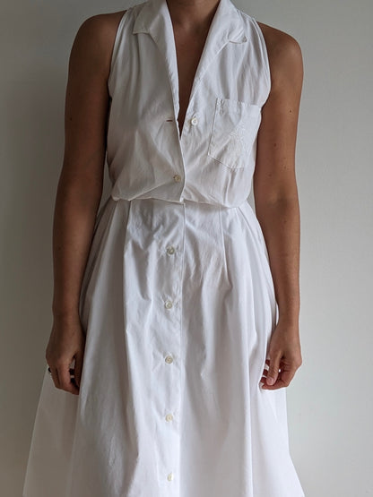 Vintage Banana Republic Ivory Button-Down Dress