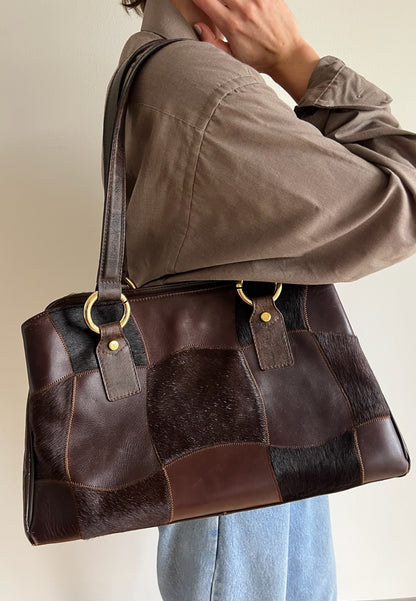 Favorite Vintage Italian Patchwork Calf Hair Bag