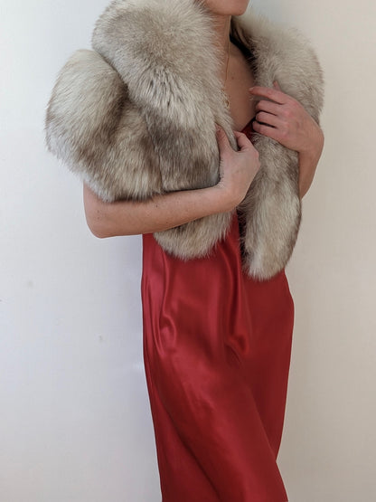 Luxury Vintage Plush Fur Shawl