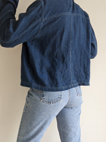 Vintage Ocean Woven Linen Jacket
