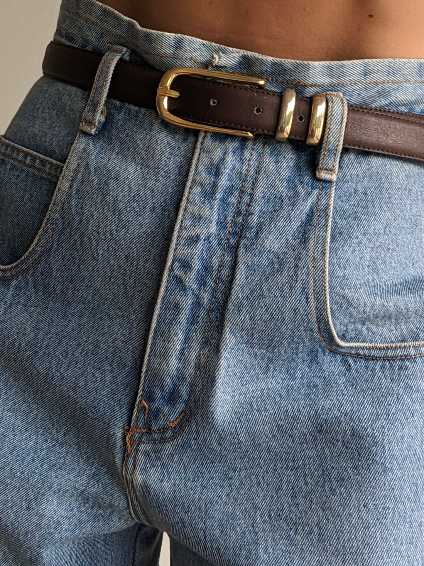 Vintage Chocolate Leather Belt