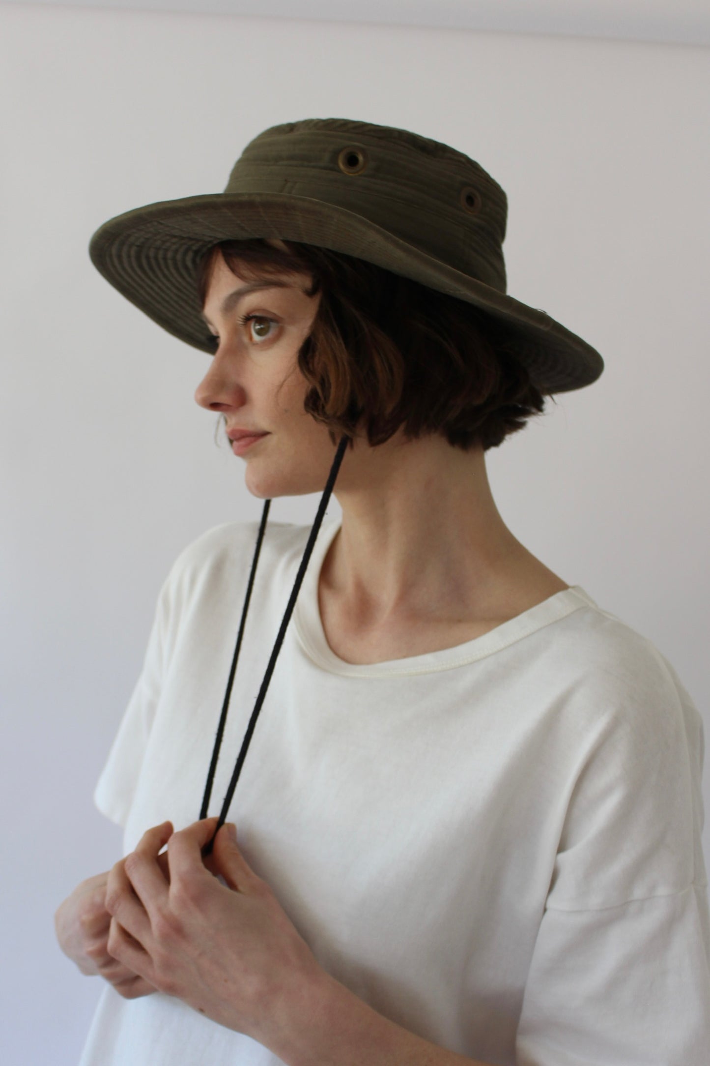 Vintage Ribbed Cotton Canvas Hat