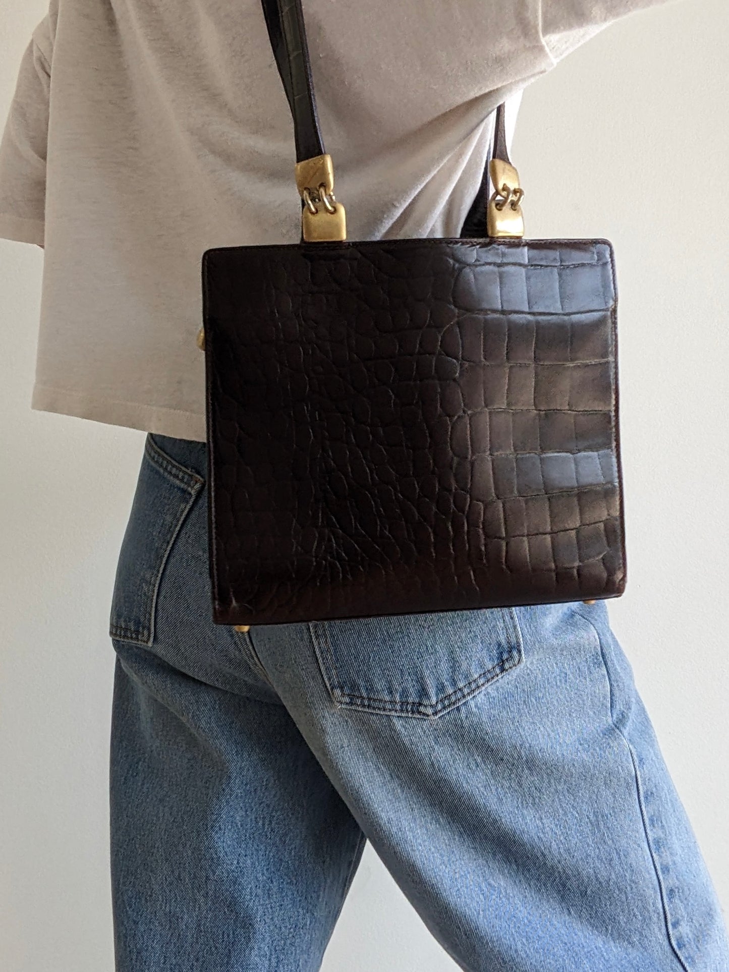 Vintage Paola Del Lungo Italian Leather Bag