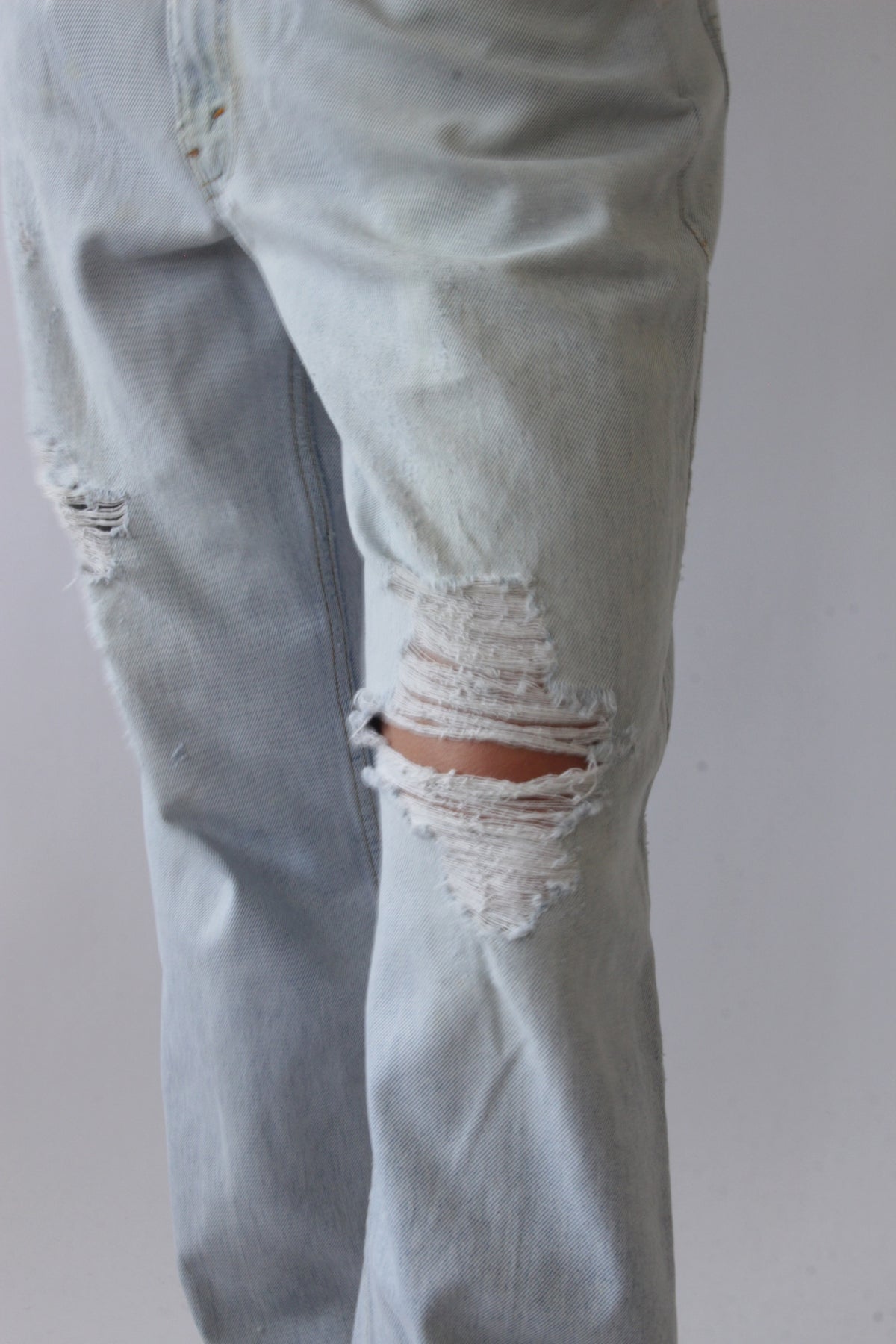 Vintage Distressed Levi's 580 Light Wash Jeans
