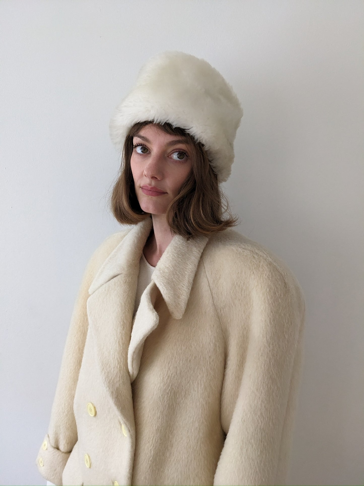 Vintage Snow Faux Fur Hat