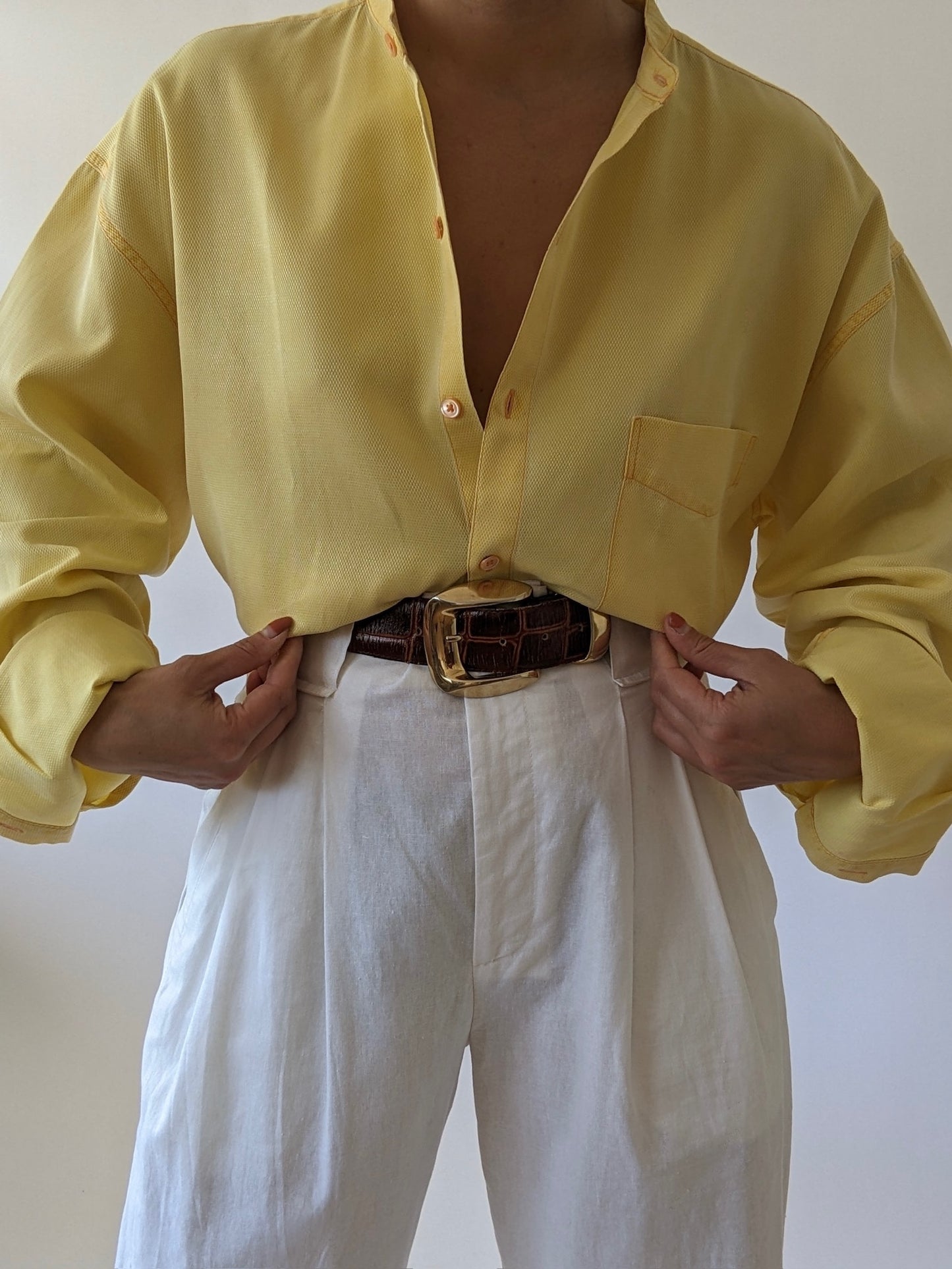 Vintage Lemon Silk Shirt