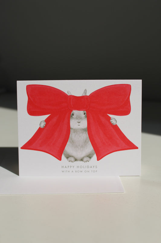 Happy Holidays Bow Card