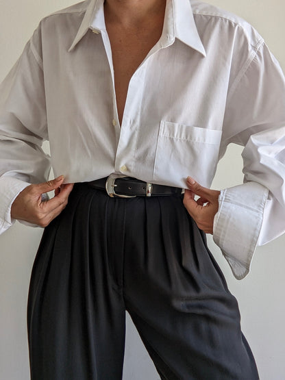 Classic Vintage Crisp Cotton Button Down