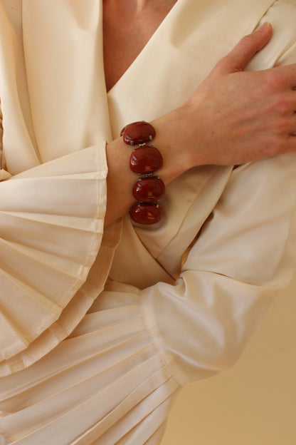 Absolute Favorite Vintage Red Jasper & Sterling Silver Bracelet