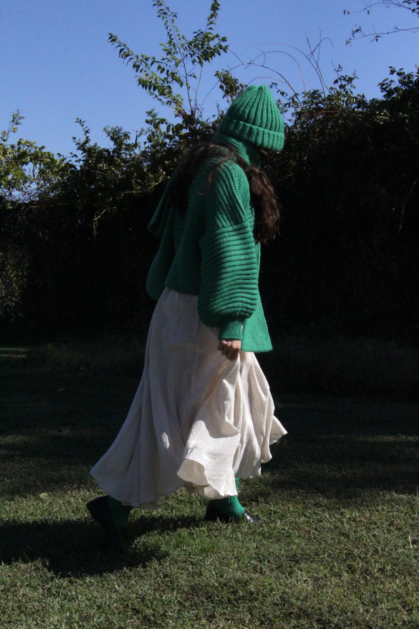 Romy Knitted Alpaca Balloon Sleeve Sweater