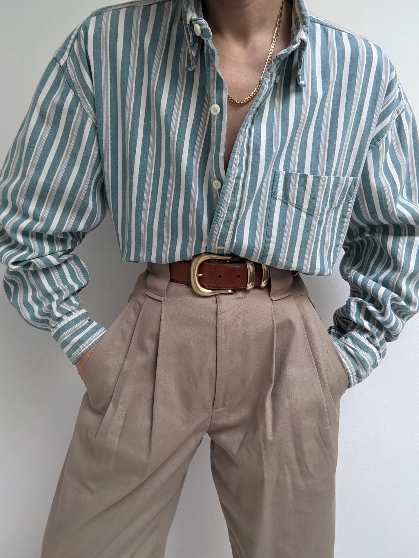 Vintage Faded Striped Shirt