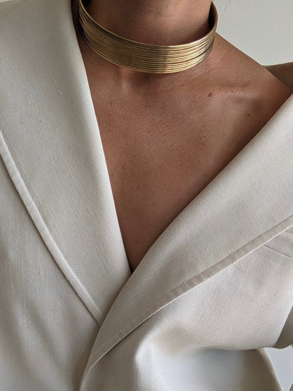 Vintage Structured Gold Collar