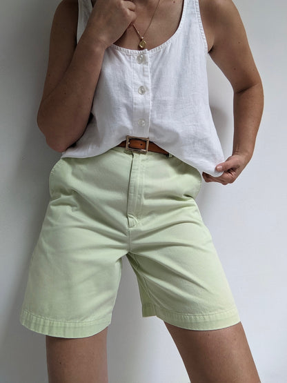 Vintage Avocado Cotton Shorts