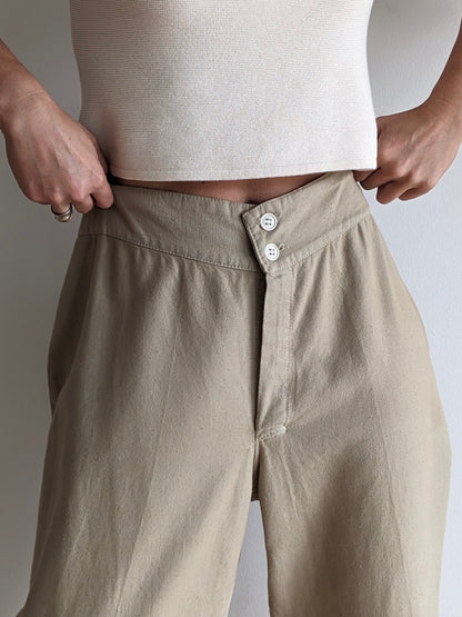 Incredible Vintage Khaki Twilled Trousers