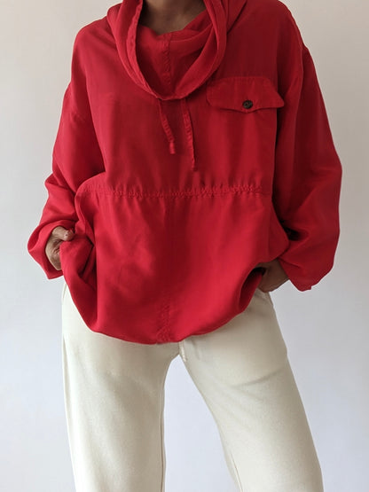 Vintage Cherry Silk Popover