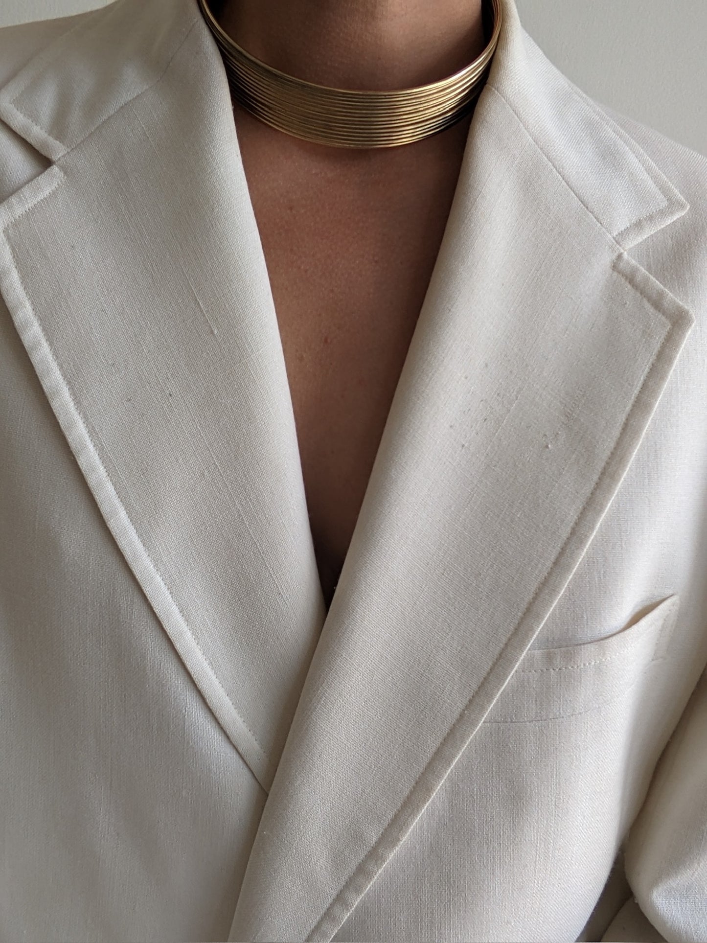 Vintage Structured Gold Collar