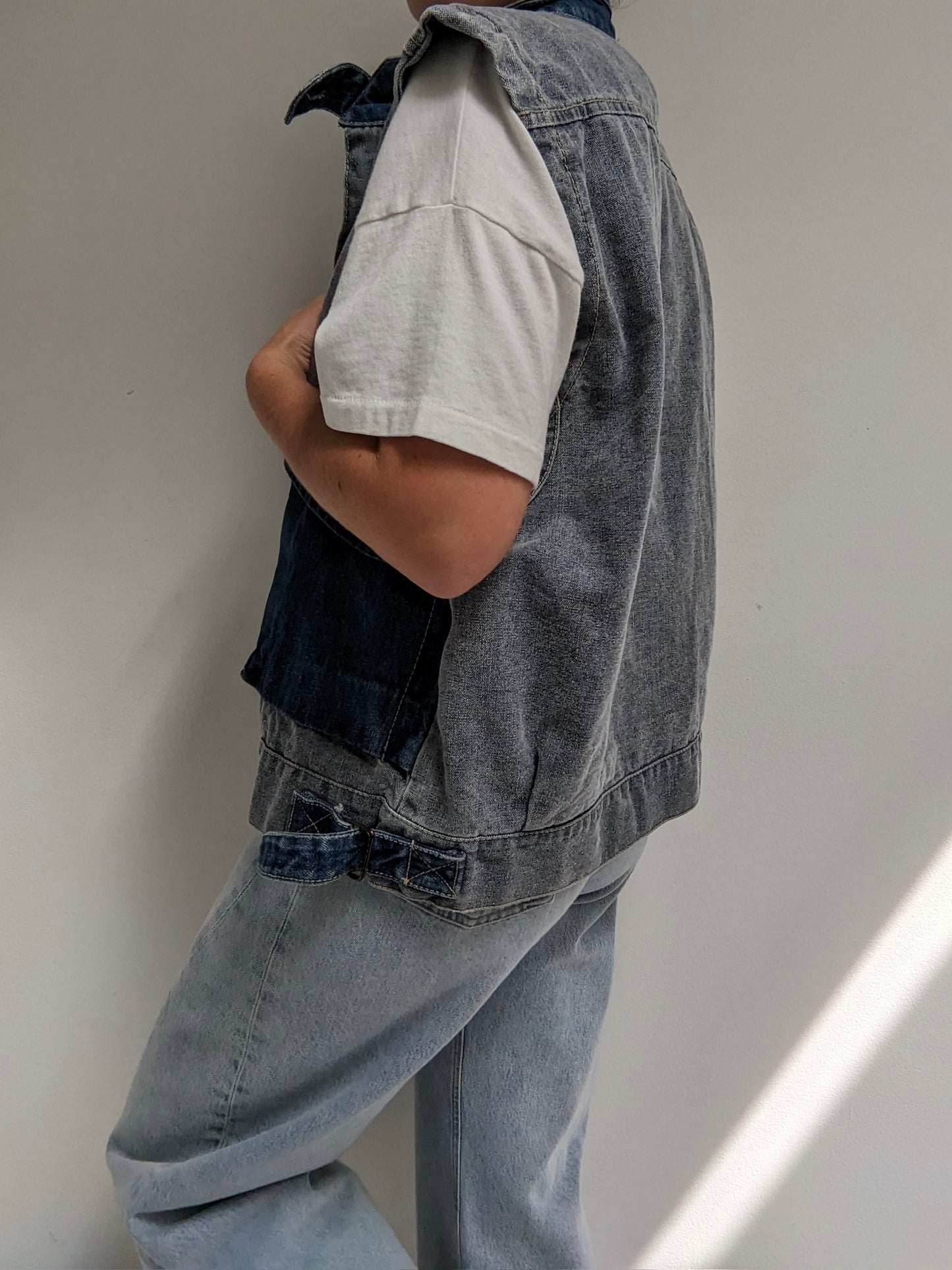 Vintage Two-Toned Denim Vest