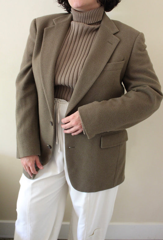 Vintage Moss Wool Blazer