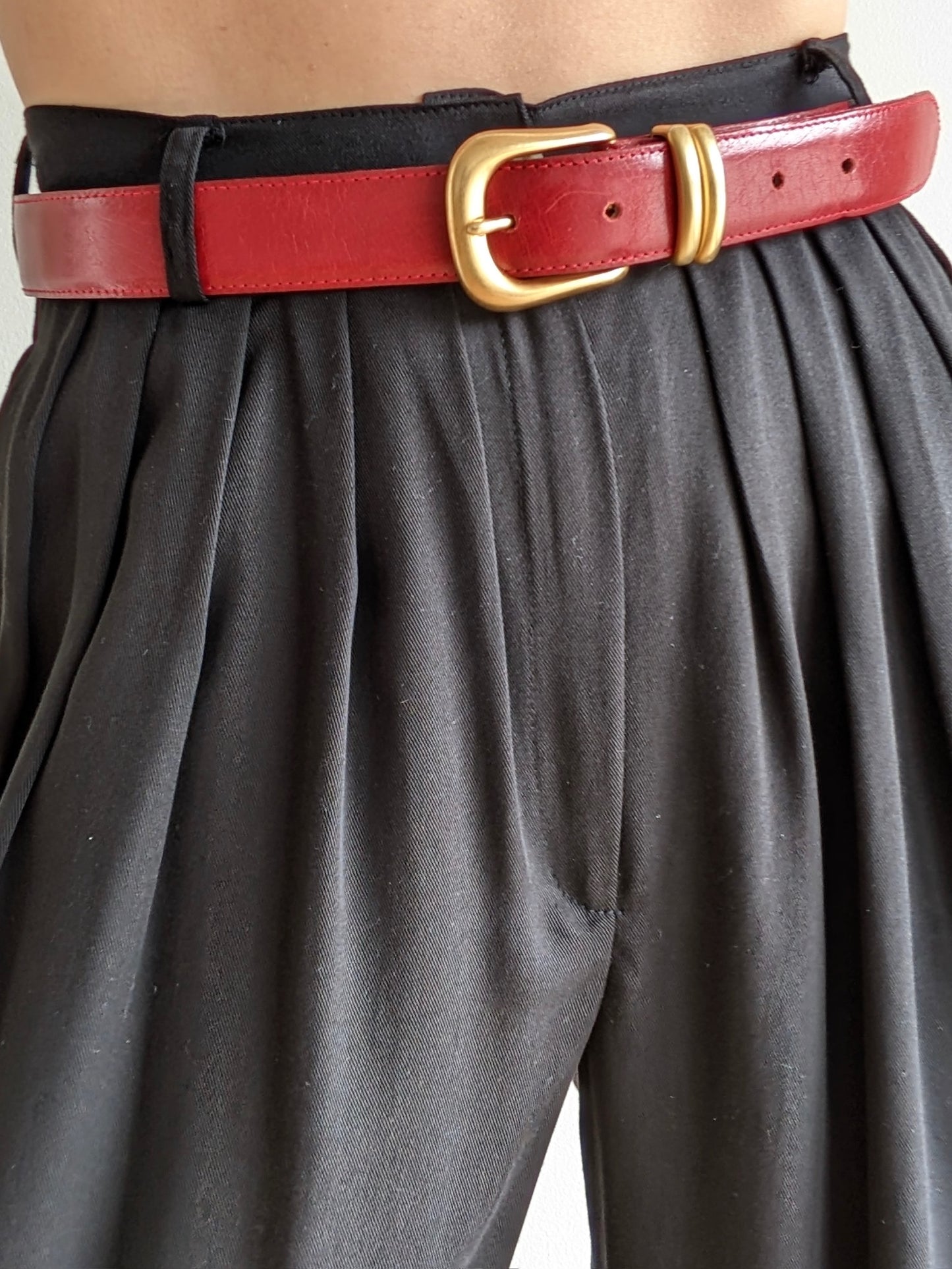 Vintage Paprika Leather Belt