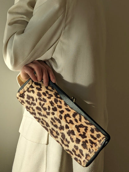 Favorite Vintage Faux Leopard Fur Clutch