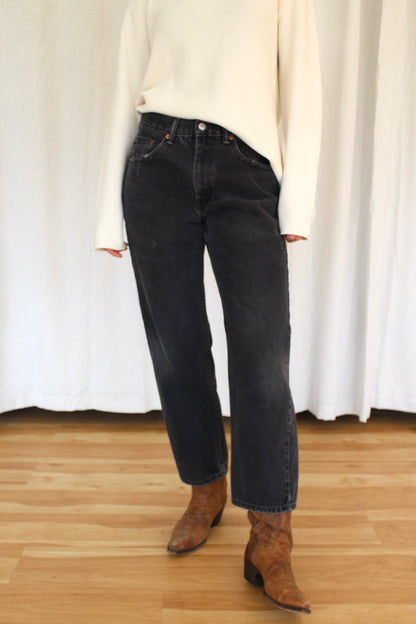 Vintage Levi's 550 Ultra-Faded Black Denim
