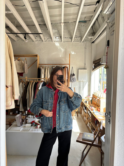 Vintage Gap Sweatshirt-Lined Denim Jacket