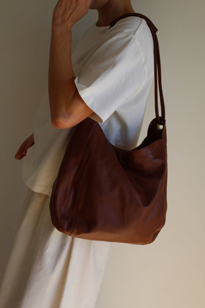 Vintage Large Cognac Leather Bag