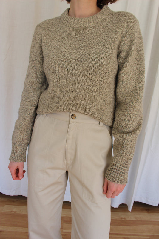 Vintage Marled Oat Wool Sweater
