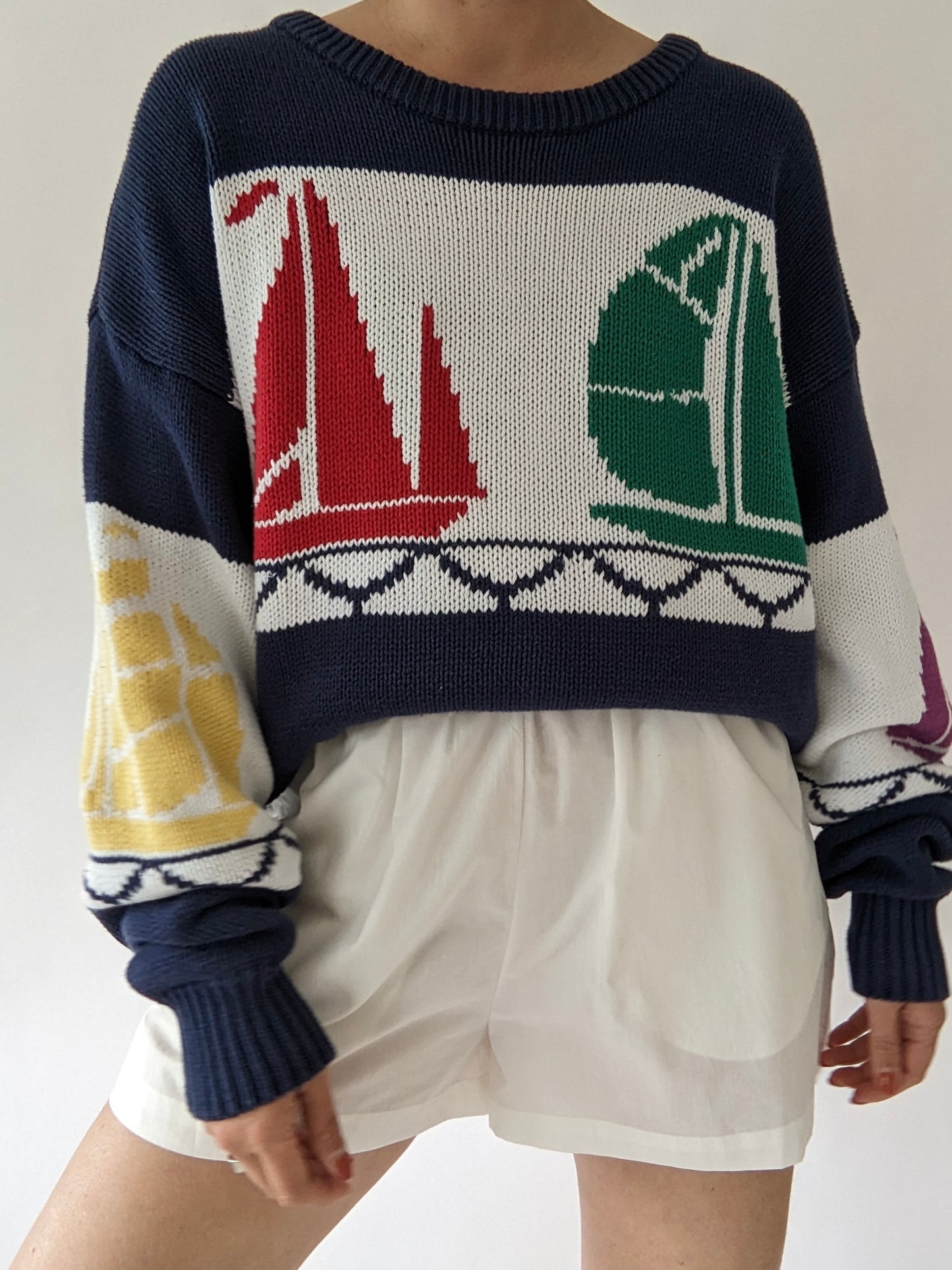 Amazing Vintage Sailing Cotton Sweater