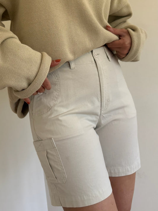 90s Pale Khaki Cargo Shorts