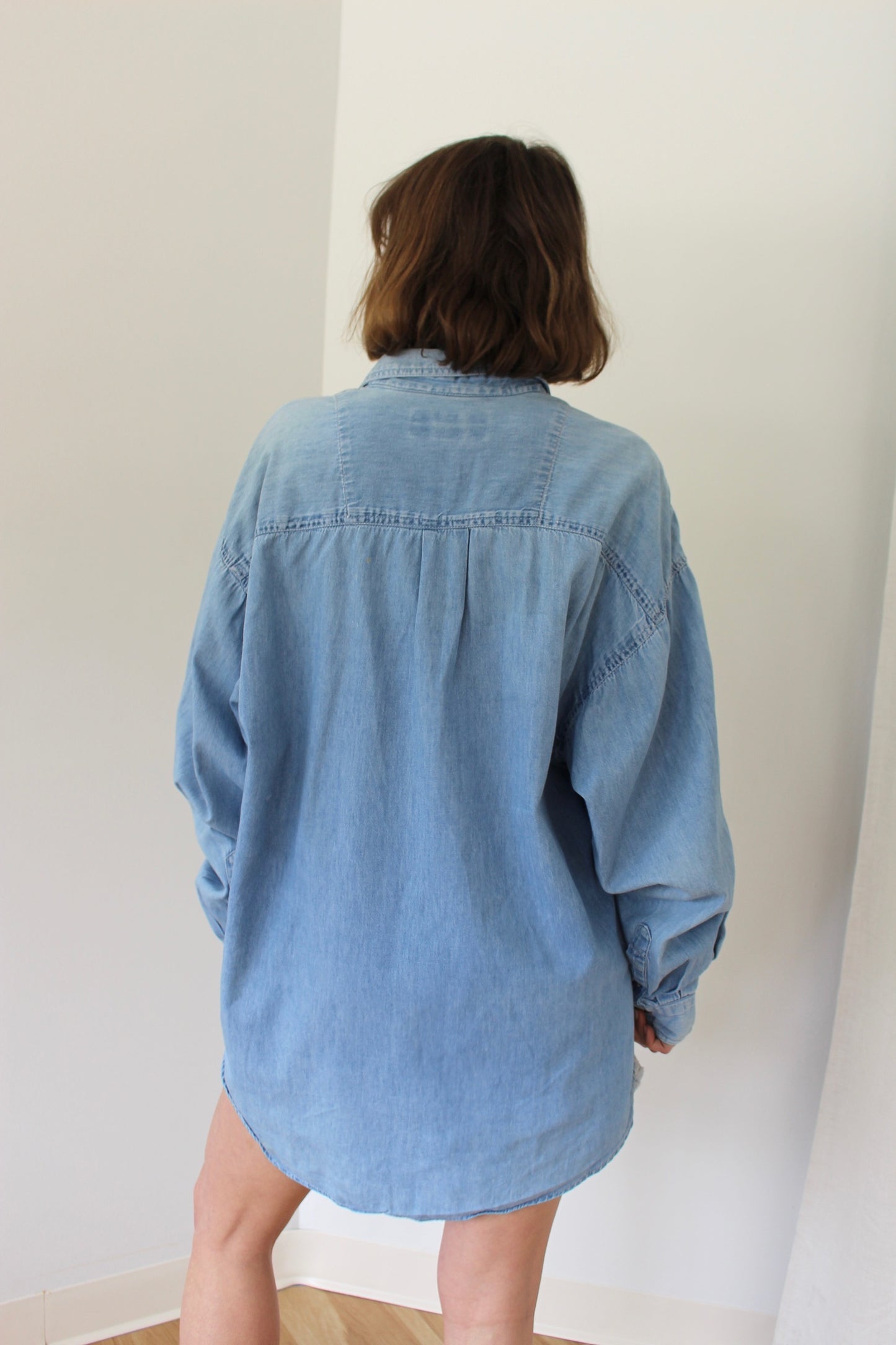 Vintage Plaid Denim Shirt