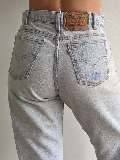 Vintage Levi's 550 Orange Tab Raw Hem Jeans