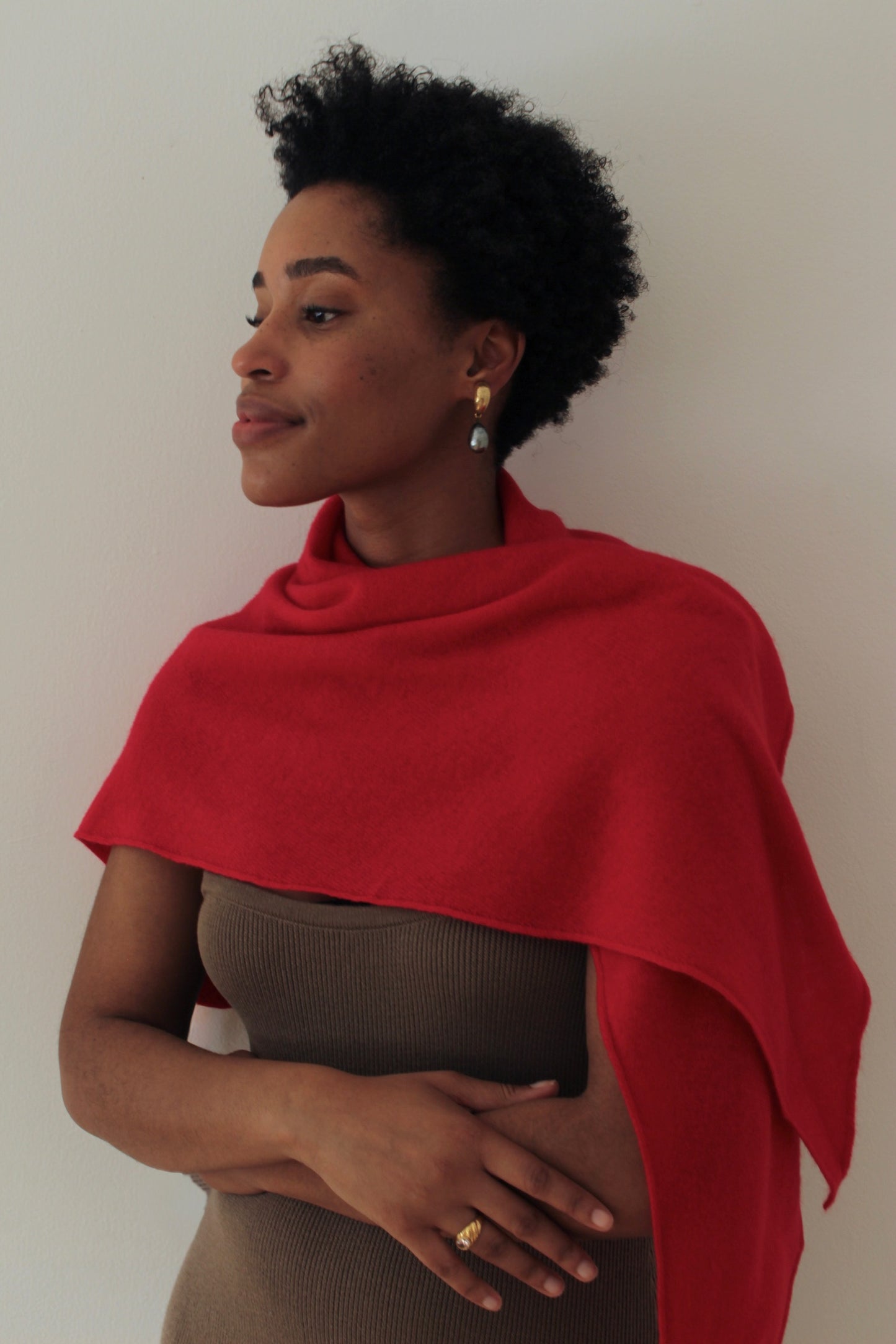 Stunning Vintage Gold & Smokey Faux Baroque Pearl Drop Earrings