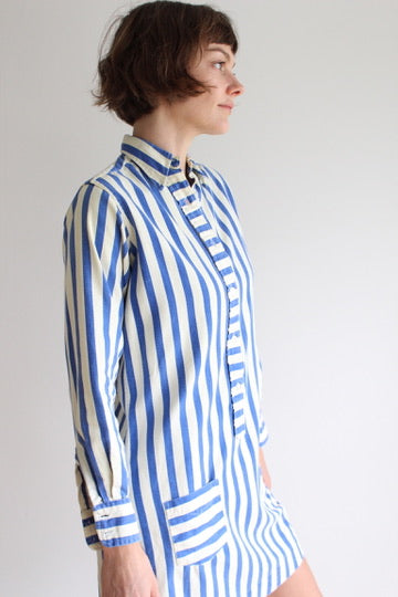 Favorite Vintage Striped Mini Shirtdress