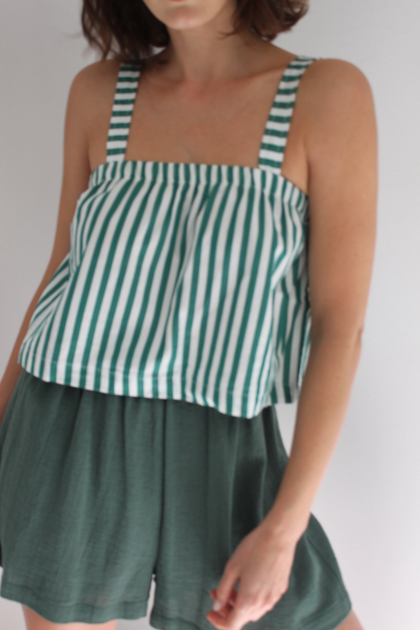 Sabina Striped Poplin Top