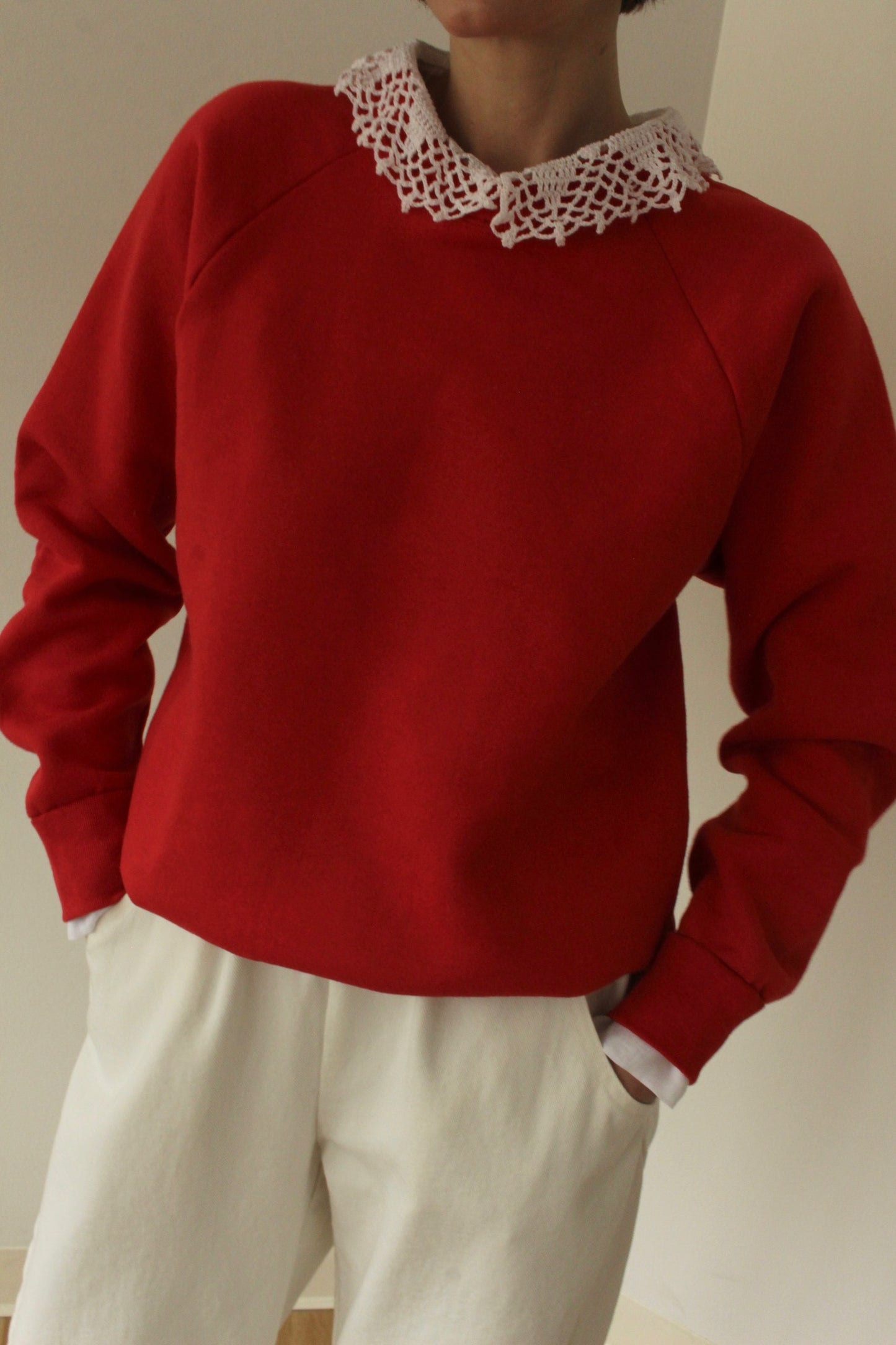 Reworked Vintage Collared Crewneck
