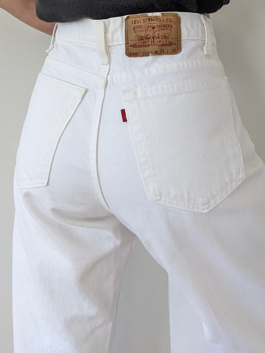 Vintage Levi's 550 White Denim
