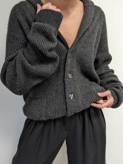 Vintage Smoke Cashmere Cardigan