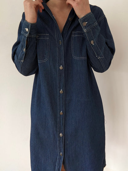 Vintage Calvin Klein Denim Shirt Dress
