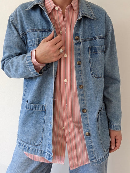 Vintage Denim Chore Coat