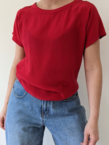 Vintage Paprika Silk Tee