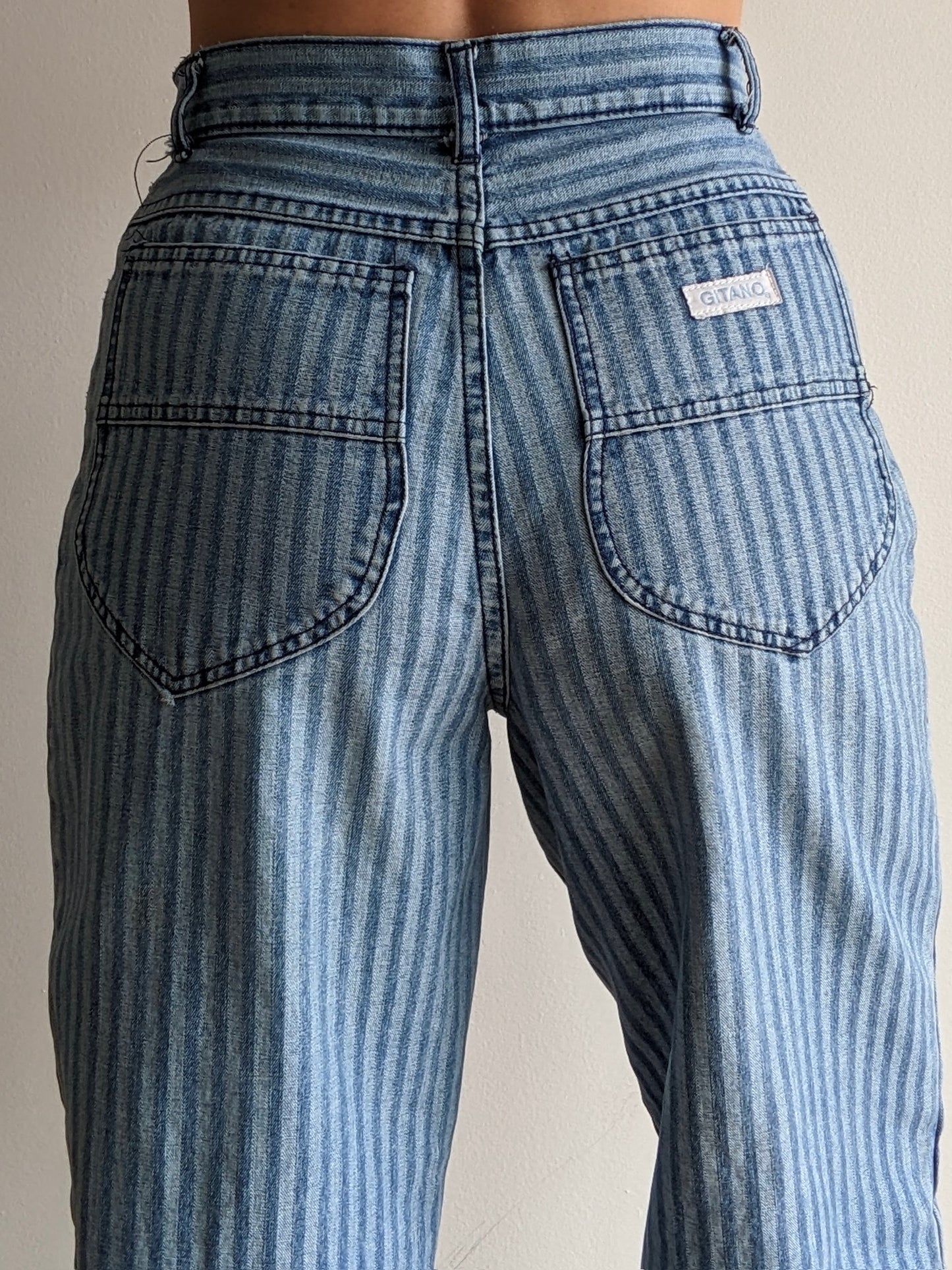 Favorite Vintage Railroad Striped Gitano Denim