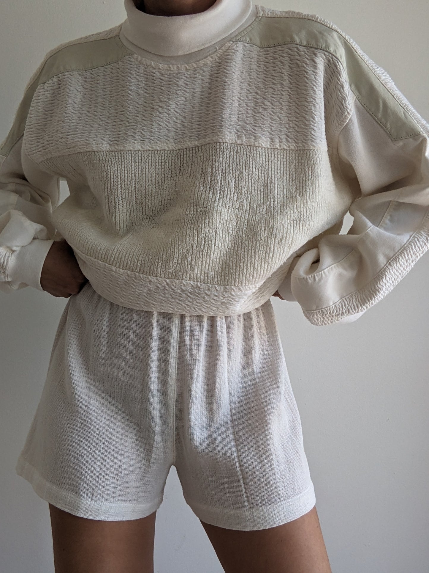 Favorite Vintage Textured Turtleneck Sweatshirt