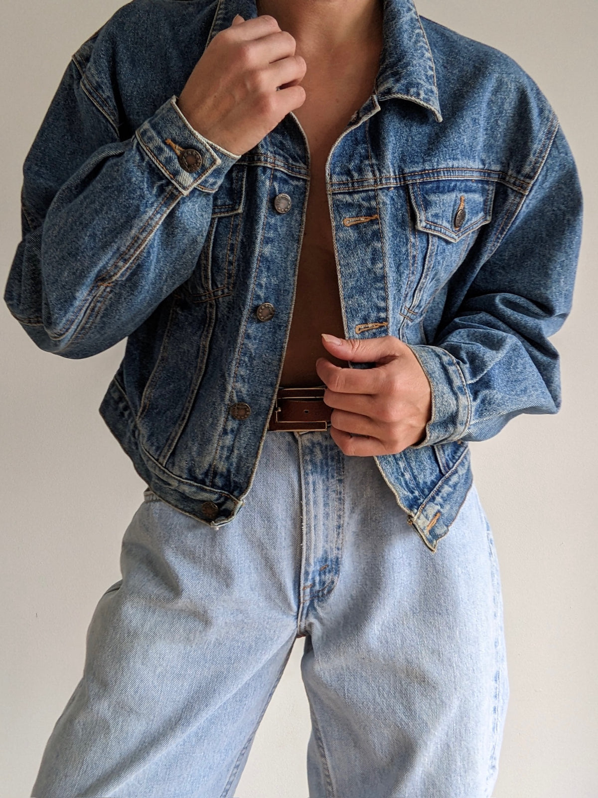 90s Gap Cropped Denim Jacket