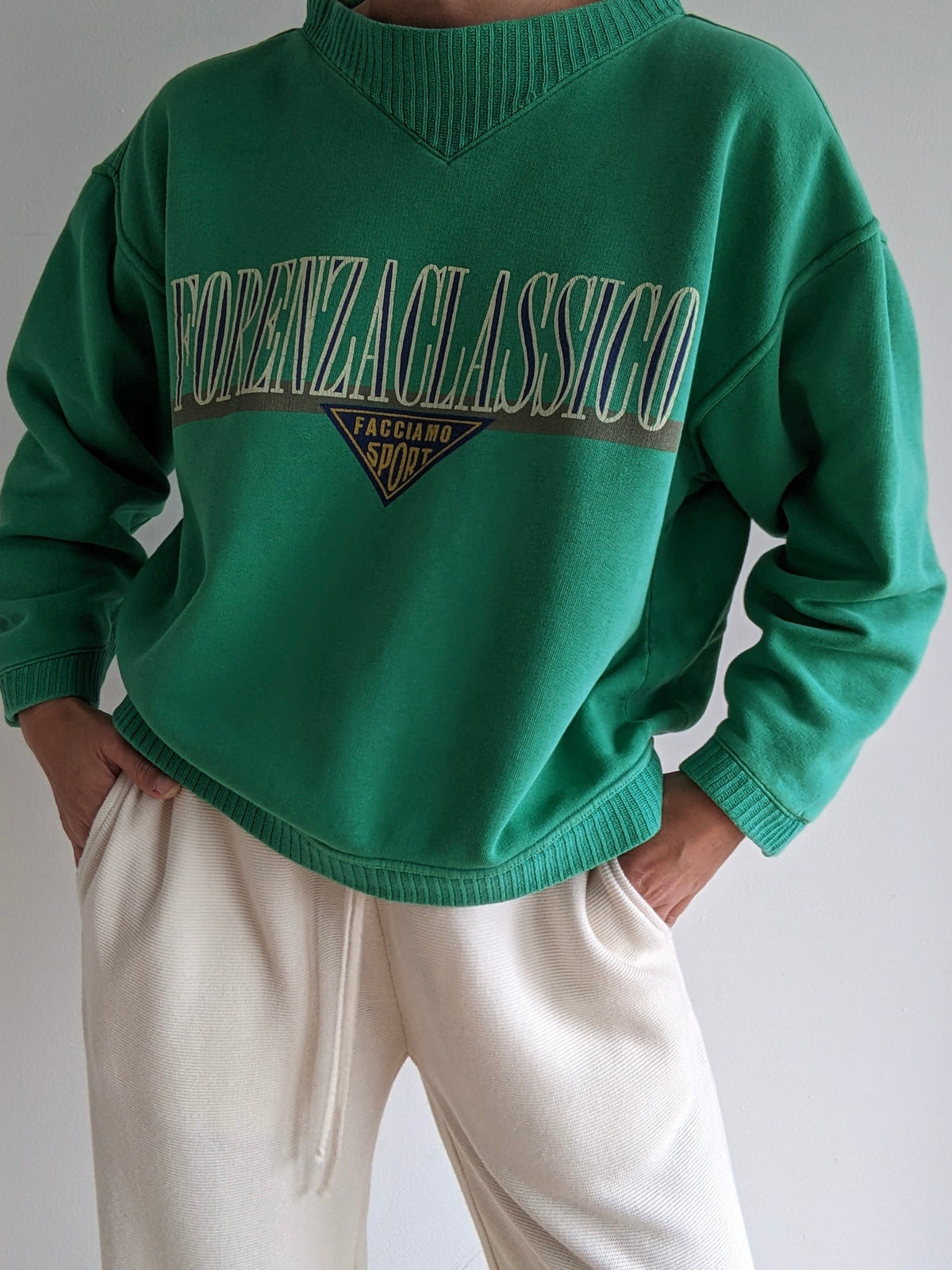 Vintage Forenza Ribbed-Accent Sweatshirt