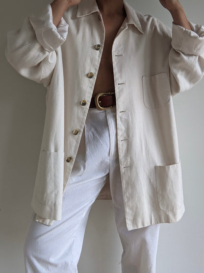 Vintage Vanilla Linen Jacket