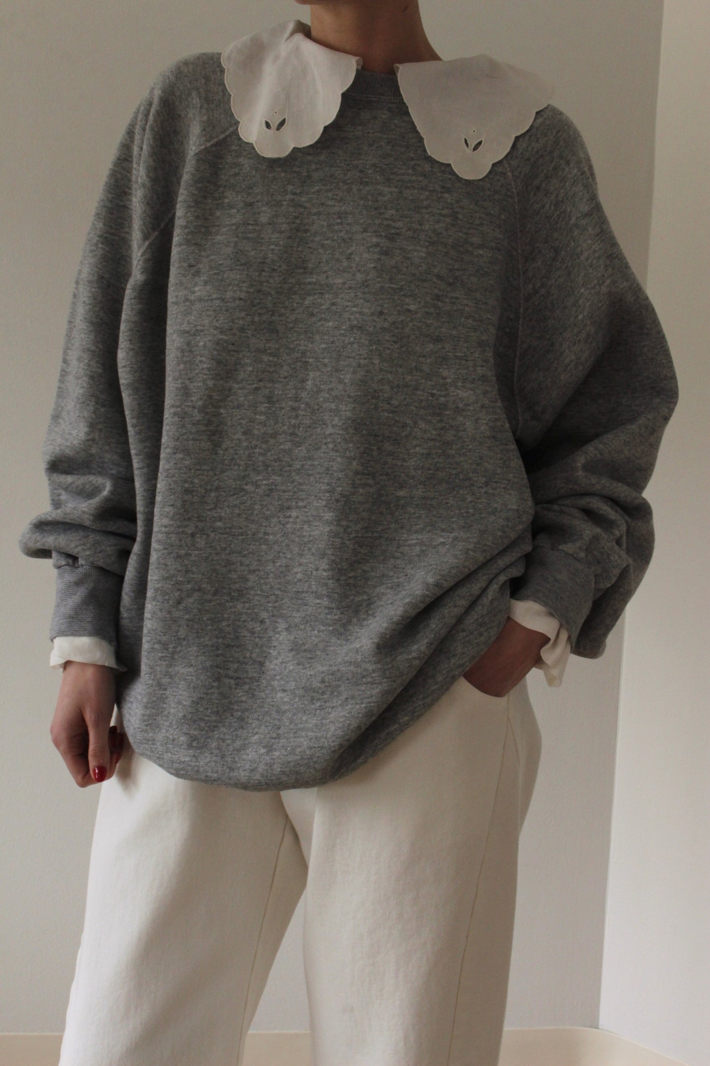 Reworked Vintage Collared Crewneck