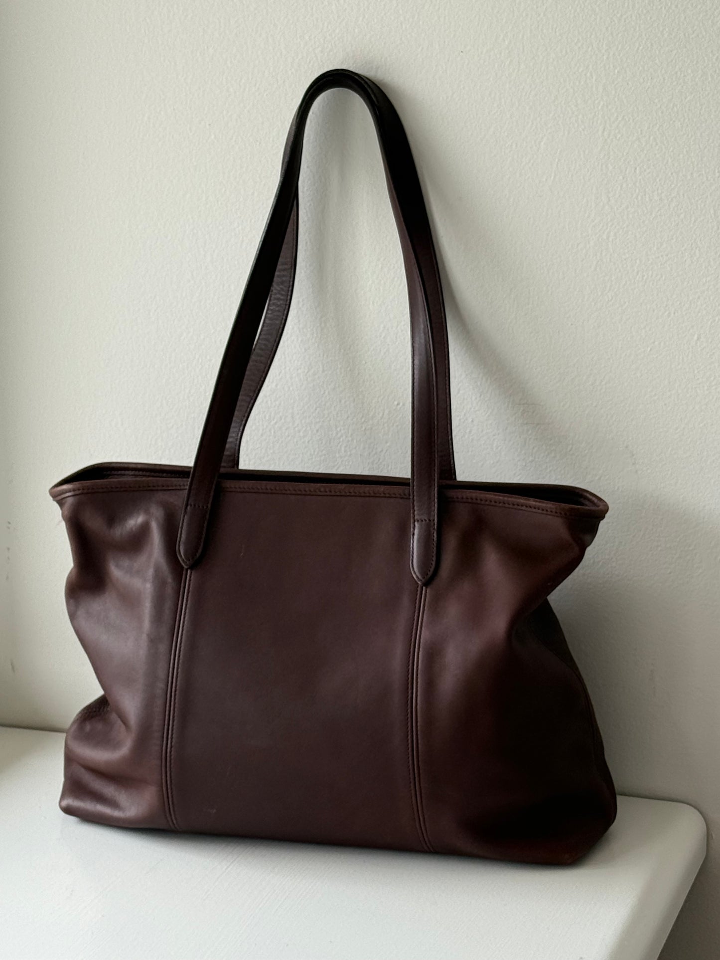 Amazing 90s Coach Chocolate Leather City Tote